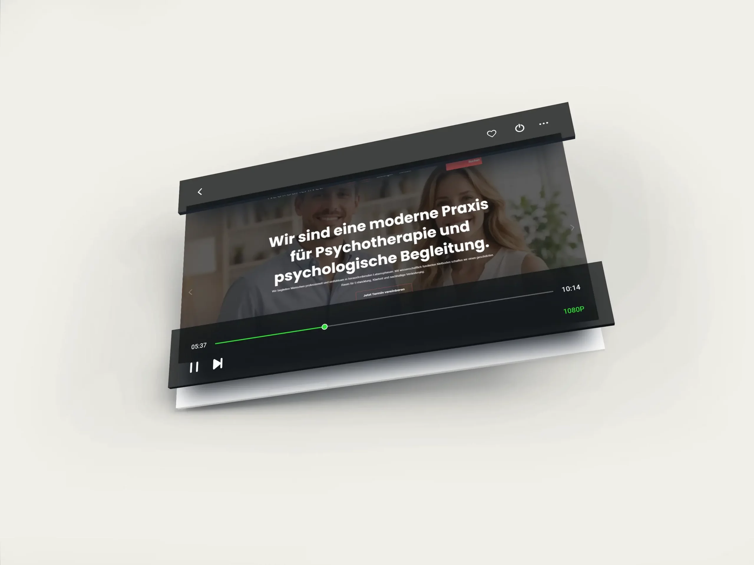 perspective-video-player-mockup