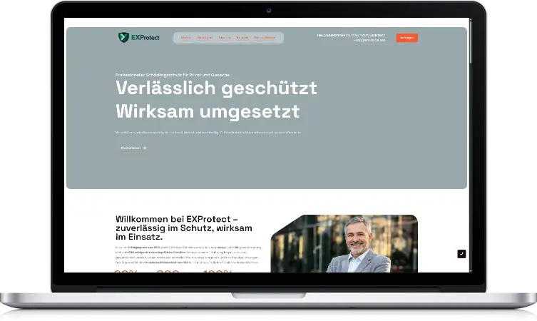 Website-Konzept Schädlingsbekämpfung